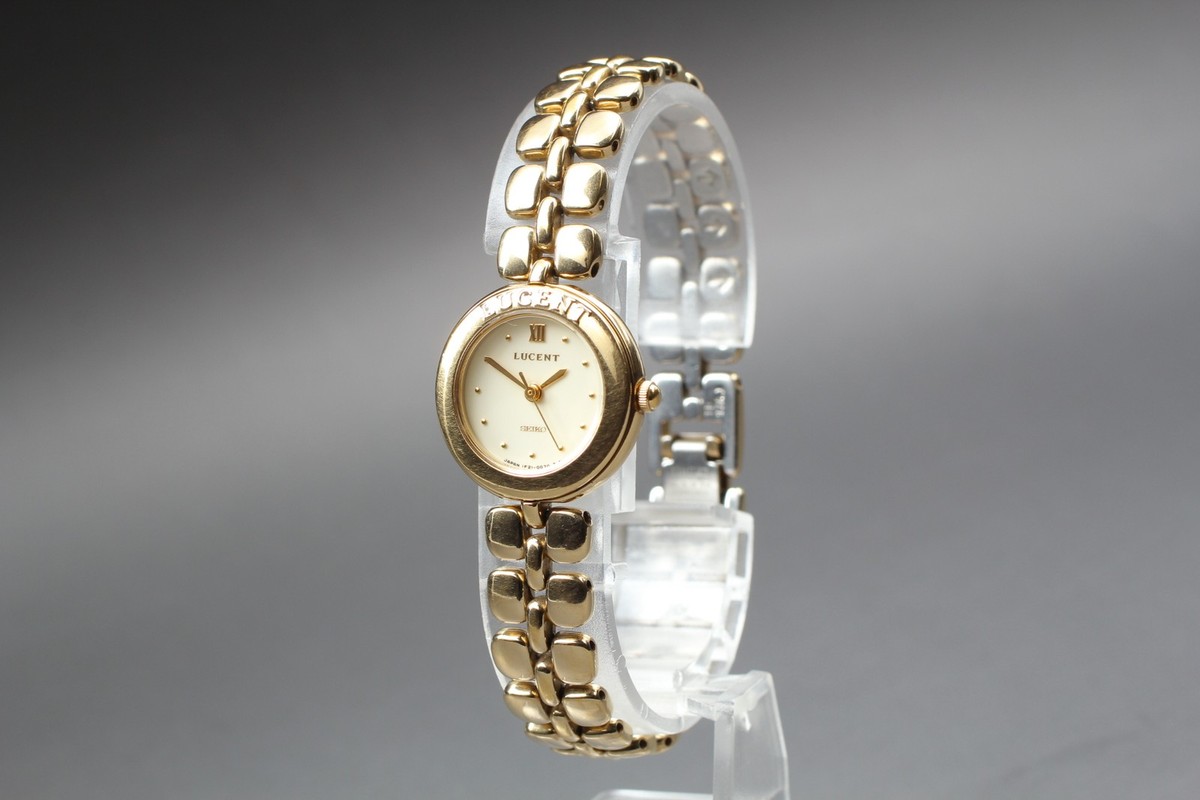 SEIKO LUCENT ペア 7N01-6C50 1F21-0E40 ゴールド Vintage SEIKO [N MINT] Lucent 1F21-0E40 Gold Bracelet Quartz