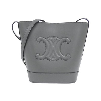 Authentische Celine kleine Bucket Cuir Triomphe Schultertasche 198243DU3 #246...