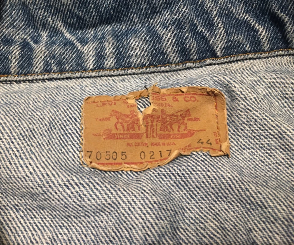Vintage 70s Levis 70505-0217 Denim Jean Barn Trucker Type 3 Jacket Medium Adult - Image 4 of 4