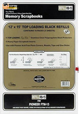 Pioneer Black Universal Top-Loading Page Protectors 5/Pkg-12 X15 W Inserts