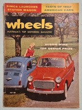 Vintage WHEELS MAGAZINE January 1962 AUS MOTORING CAR BOOK