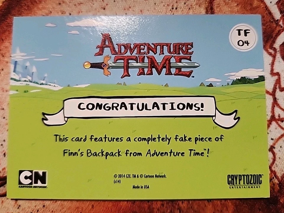 Hora de Aventuras - Tarjeta de Disfraz de Armario Finn The Human Casi Nuevo Cryptozoic 2014 Foto 2 de 2