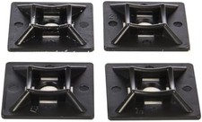 100 Pack Black Adhesive Cable Tie Mounts