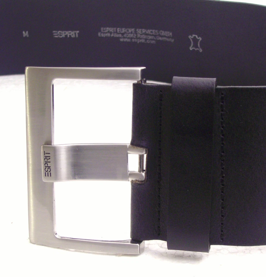 Schwarzer breiter Damen Gürtel, echtes Leder, Gr. M, TW 90, ESPRIT - Bild 4 von 4