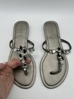 Womens Lane Bryant Sandals Rhinestone Metallic gemstone Flip Flops 9W — photo 1