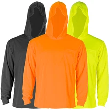 Hi Vis hoodie Long Sleeve Safety Shirt