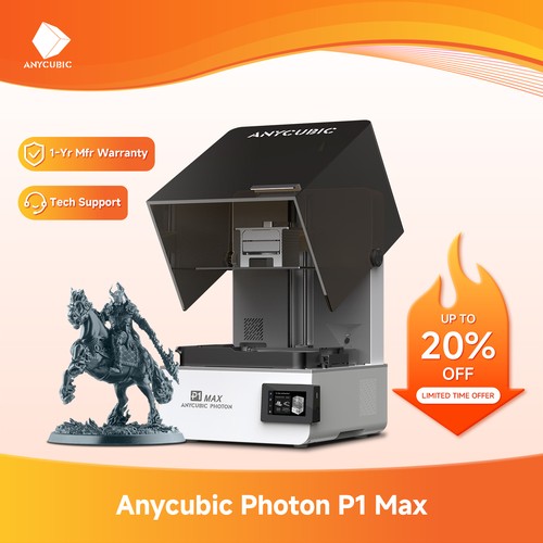 NEW ANYCUBIC Photon P1 Max 18.3L Higher Productivity 8000cps Resin Printer
