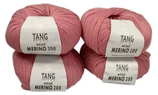 8-Tang Yarn Merino Wool 200 Balls Dusty Rose Extra Fine Superwash 1.8 Oz Each