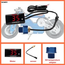 KOSO Motorcycle Oil Temperature Gauge, Universal LCD Digital Meter