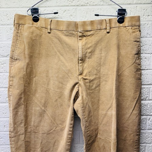 LANDS' END Sz 38x27 Tan Khaki Corduroy Straight Leg Traditional Fit Pants • EX‼ - Picture 3 of 8