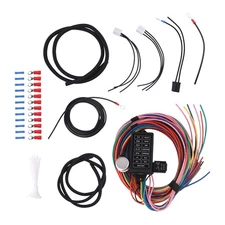 14 Circuit Universal Wire Harness Kit 12V for  Rod Street Muscle Car Fuse Box