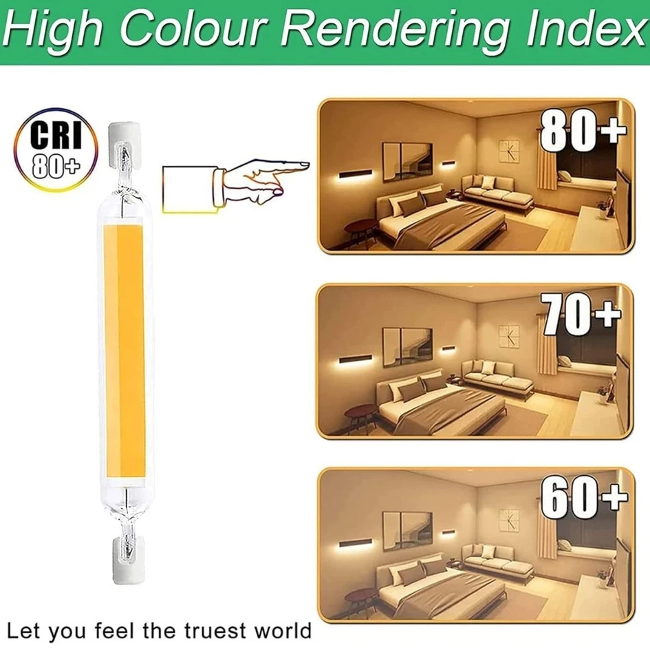 78mm R7S LED Bulb, 10W R7S LED Light Bulbs, 100W Halogen Bulb Replacement T3... - Image 4 of 4