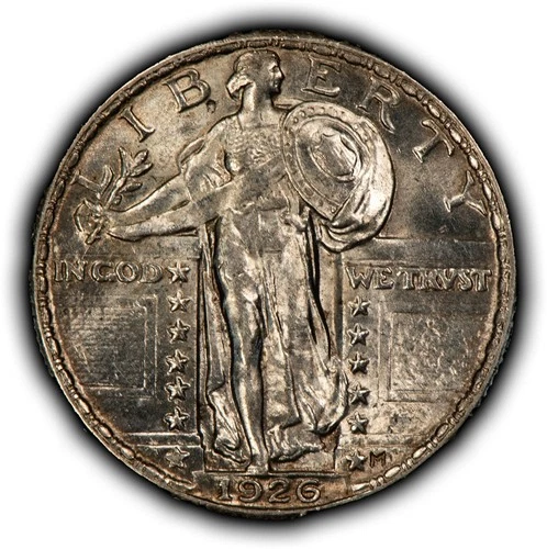1926 25c Standing Liberty Silver Quarter - Luster - SKU-B5565