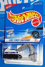 Hot Wheels 1997 First Editions 3/12 #512 Excavator White w/ Black Base EX-1