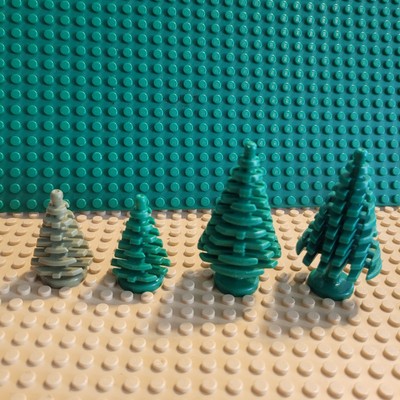 LEGO Vintage Green Tree Lot of 4 Christmas Forest