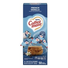 Coffee-mate 35170BX 0.38 oz. Liquid Coffee Creamer - French Vanilla 50/Box New
