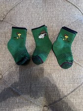 Lot Of 3 Peanuts x Bombas Youth Kids Socks Size J Snoopy Green Woodstock.