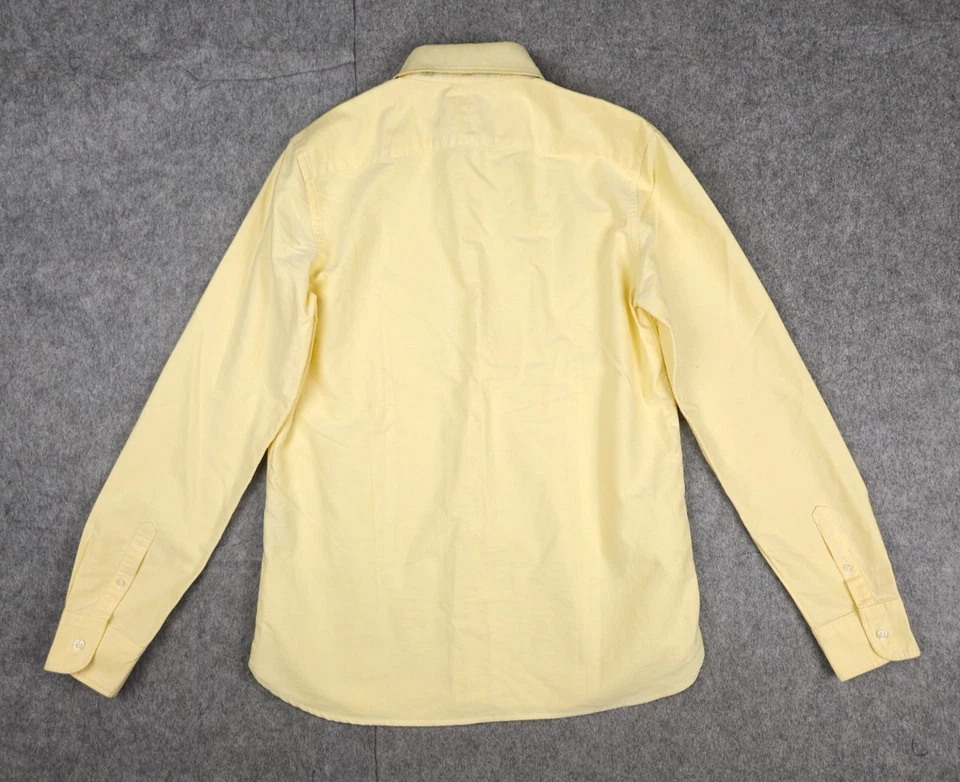 Camisa Rugby Ralph Lauren Para Hombre Mediana (10) Amarilla Abotonada Calavera y Huesos Oxford Foto 2 de 4