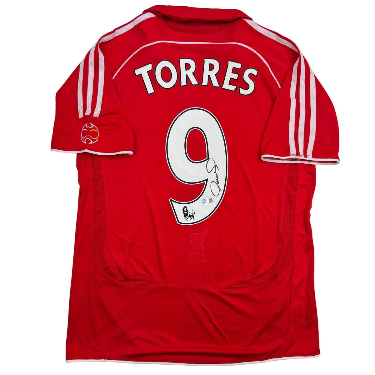 Autographed/Signed Fernando Torres Liverpool Red Soccer Jersey