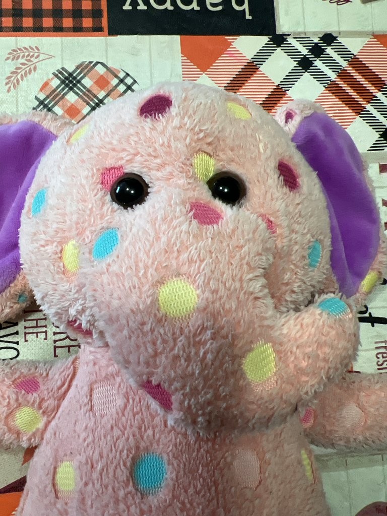 Hugfun Polka Dot Elephant Plush Toy