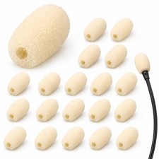 20 Pcs Mini Foam Microphone Windscreen, Microphone Foam Cover, Skin Color
