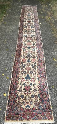 C 1920 s ANTIQUE FINE ORIENTAL KIRMAN RUG RARE SIZE RUNNER RUG 2.7x18.2