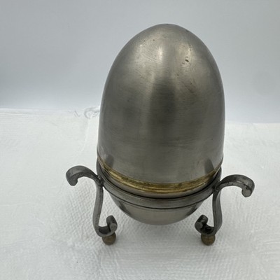 Metal Brass Egg Box Brass on Ball feet Stand - 3pcs 9  high 
