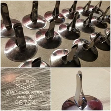 17 VOLLRATH 46794 Stainless 2.25" Card Menu Holders & 2 Unbranded (19 Total)