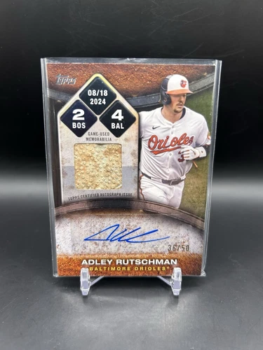 2025 Topps Series 2 Adley Rutschman Game Used Base Auto Relic /50 RTBA-ADL A3