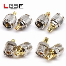 1 Piece UHF-SMA SMA Female to UHF PL259 SO239 RF Coaxial Connector Adapter
