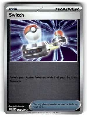Switch ME01: Mega Evolution Reverse Holo Common 130/132 NM