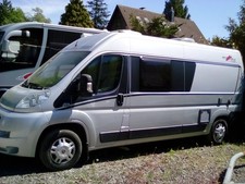 Wohnmobil Malibu, Basisfahrzeug Fiat Ducato, Anhängerkupplung, Fahrradträger.