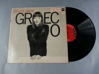 Juliette Greco   Greco LP Record 1957 Columbia French Chanson Mono 33  RPM