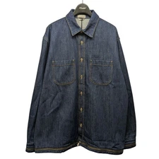 Dior logo embroidered denim jacket Indigo Size: 40