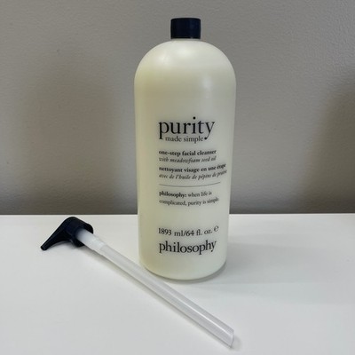 Philosophy Purity Made Simple One-Step Facial Cleanser 64 oz With Pump NEW