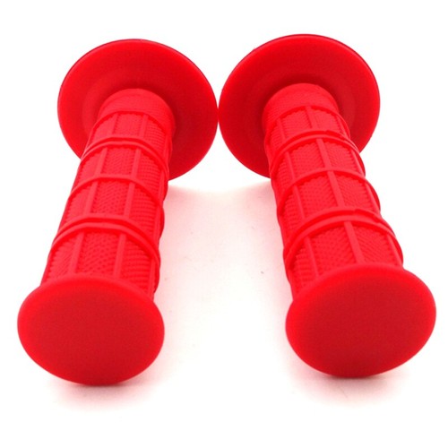 Red Throttle Handle Bar Grips For Pit Dirt Motor Trail Bike Honda XR CRF 50 70 - Picture 2 of 8