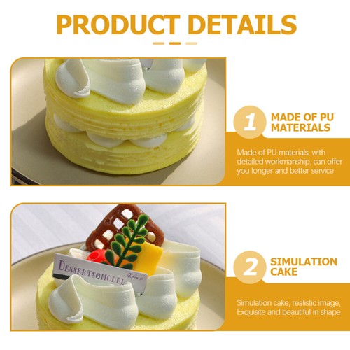 2pcs Portable Artificial Cake False Cake Ornament Wedding Table Decoration - Zdjęcie 7 z 12