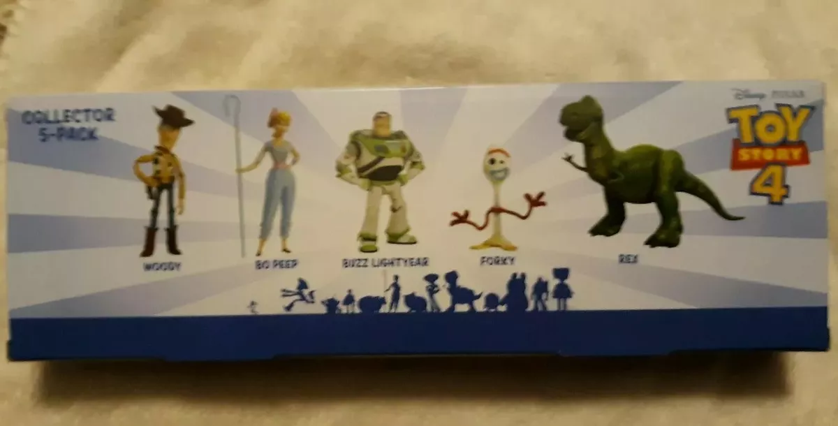 Disney Toy Story 4 Woody (with Forky), Buzz, Jessie, Bullseye & Rex  Exclusive 5-Figure Bath Set