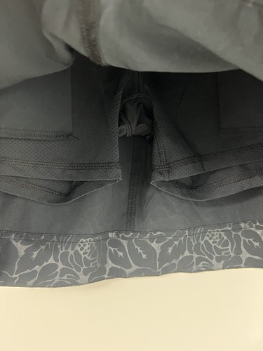 Orvis Damen Skort Rock Größe Small schwarz Rosenprägung Druck Reißverschluss Taschen - Bild 5 von 9