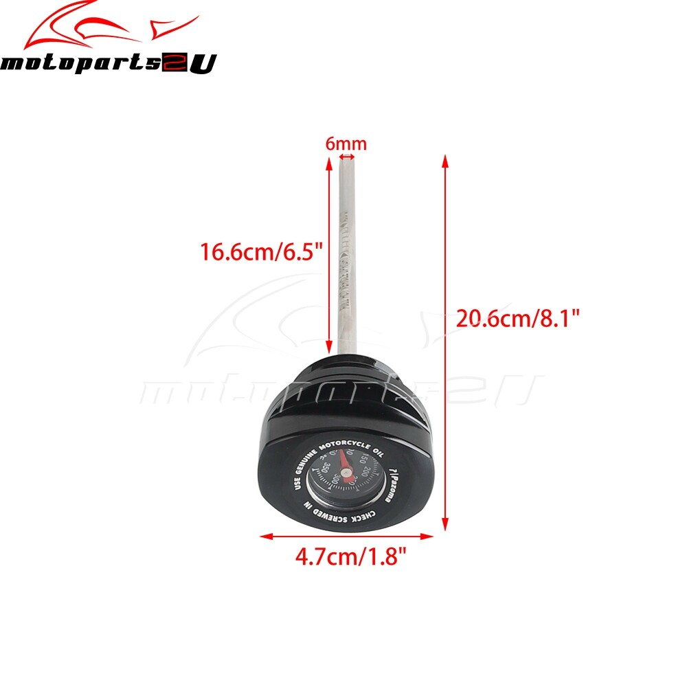 Oil Tank Dipstick W/ Temperature Gauge Fit Harley Milwaukee 8