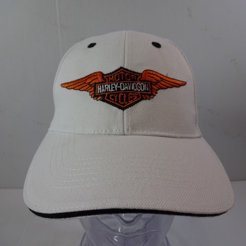 Cappello Harley Davidson berretto cinturino posteriore bianco motociclista motociclista motociclista - Foto 1 di 8
