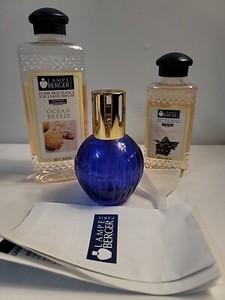 Lampe Berger X Revol - Motif éléphants Bleus/blanc Texturé Craquelé - Occasion