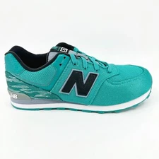 New Balance 574 Classics Green Teal Black Kids Running Sneakers KL574SDG