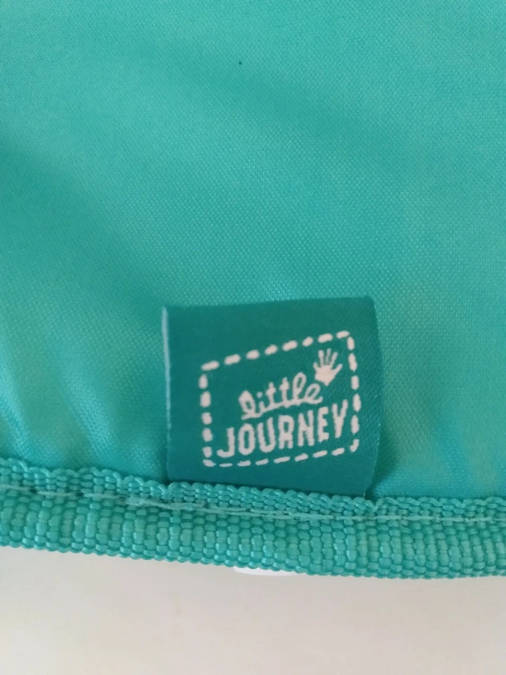 Bolsa de pañales Little Journey gris cambiador toallitas contenedor cremallera correa para el hombro Foto 3 de 4