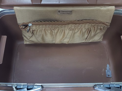 1970's Vintage Tan Samsonite Concord Train Overnight Case - Picture 3 of 5