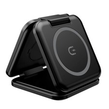 3-in-1 Wireless Charger: Foldable Silicone for Cellphone, Watch, and Earbuds