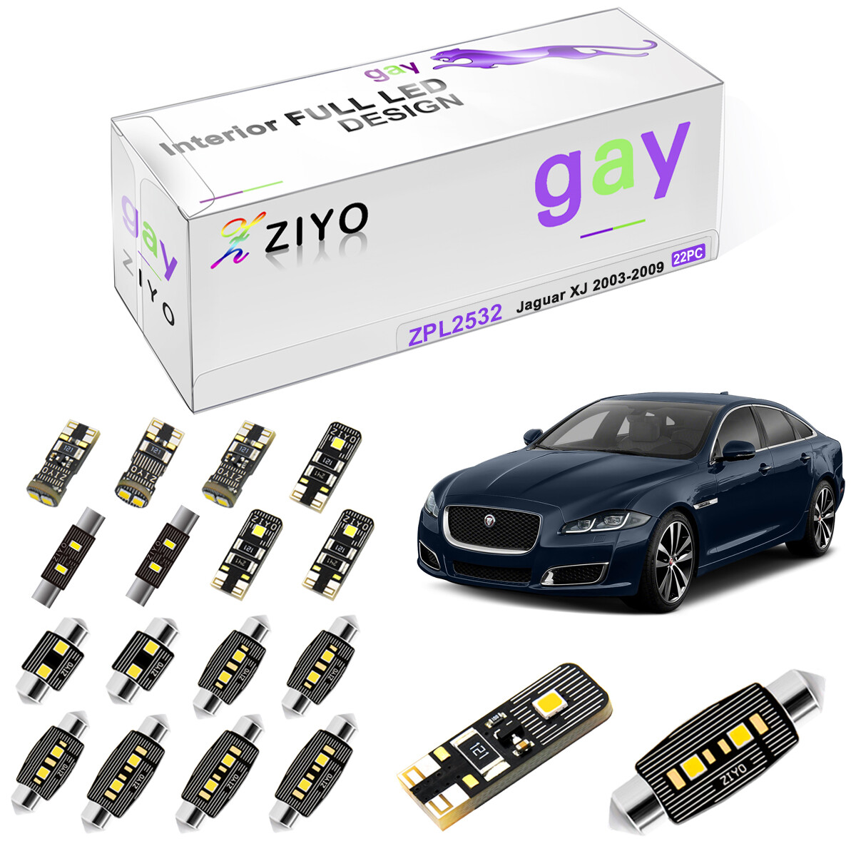 Pack LED JAGUAR XJ (X308) R 4.0 (1997 à 2003) – Pack Complet main image 1