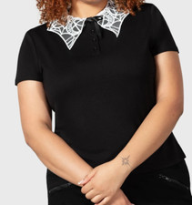 Killstar Apprentice Top Spiderweb Collar Bow Gothic Dark Academia KSRA006567