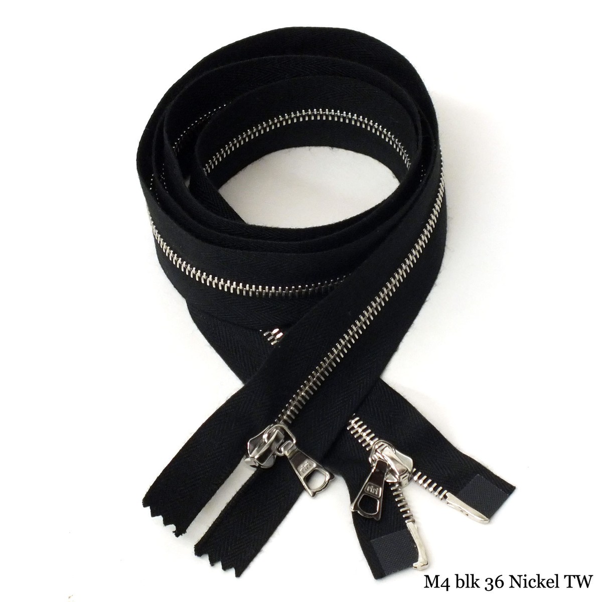 RiRi Zipper m4, 2 Way Separating End Nickel Black 2110