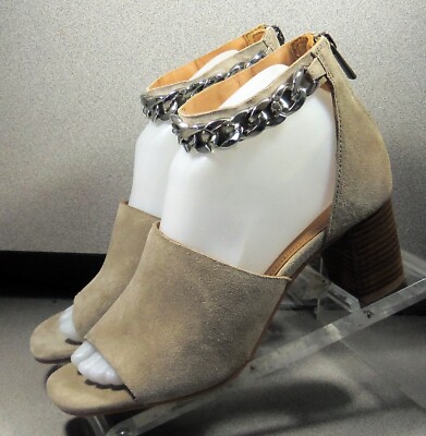 7831606 LSPSA30 EVELYN WOMENS SHOE 7 M TAUPE SUEDE ZIP BACK HEEL JOHNSTON&MURPHY